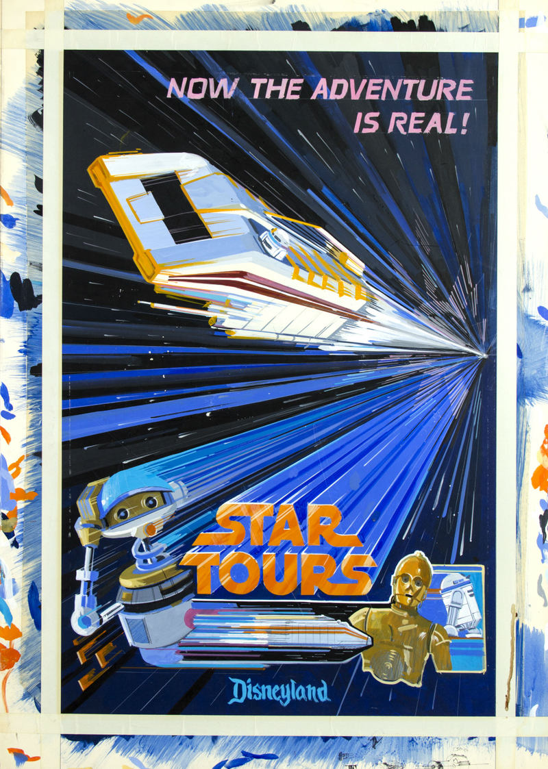 Lot 749, Tim Delaney Star Tours painting.